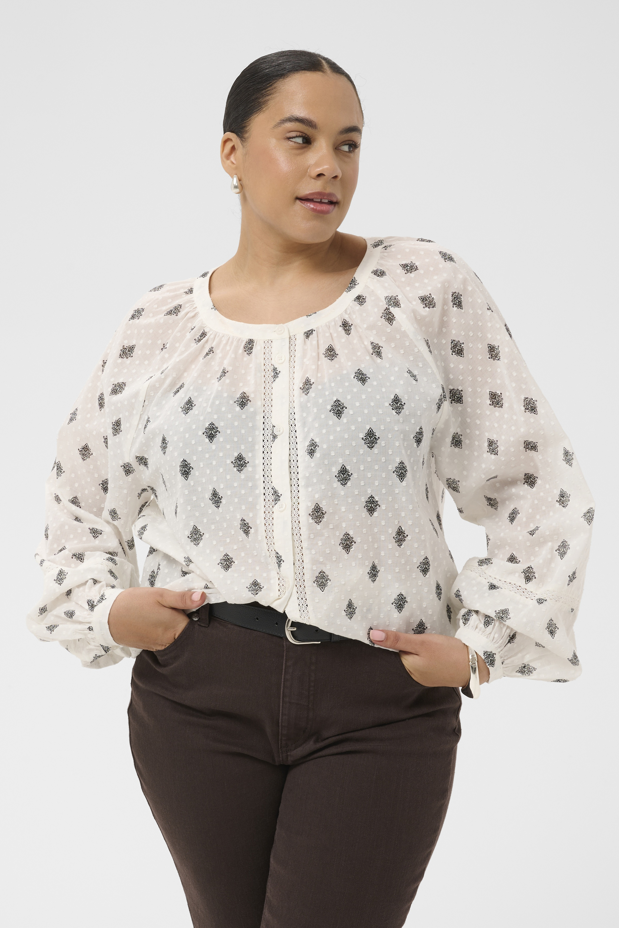 Chemise à manches longues, KAFFE CURVE