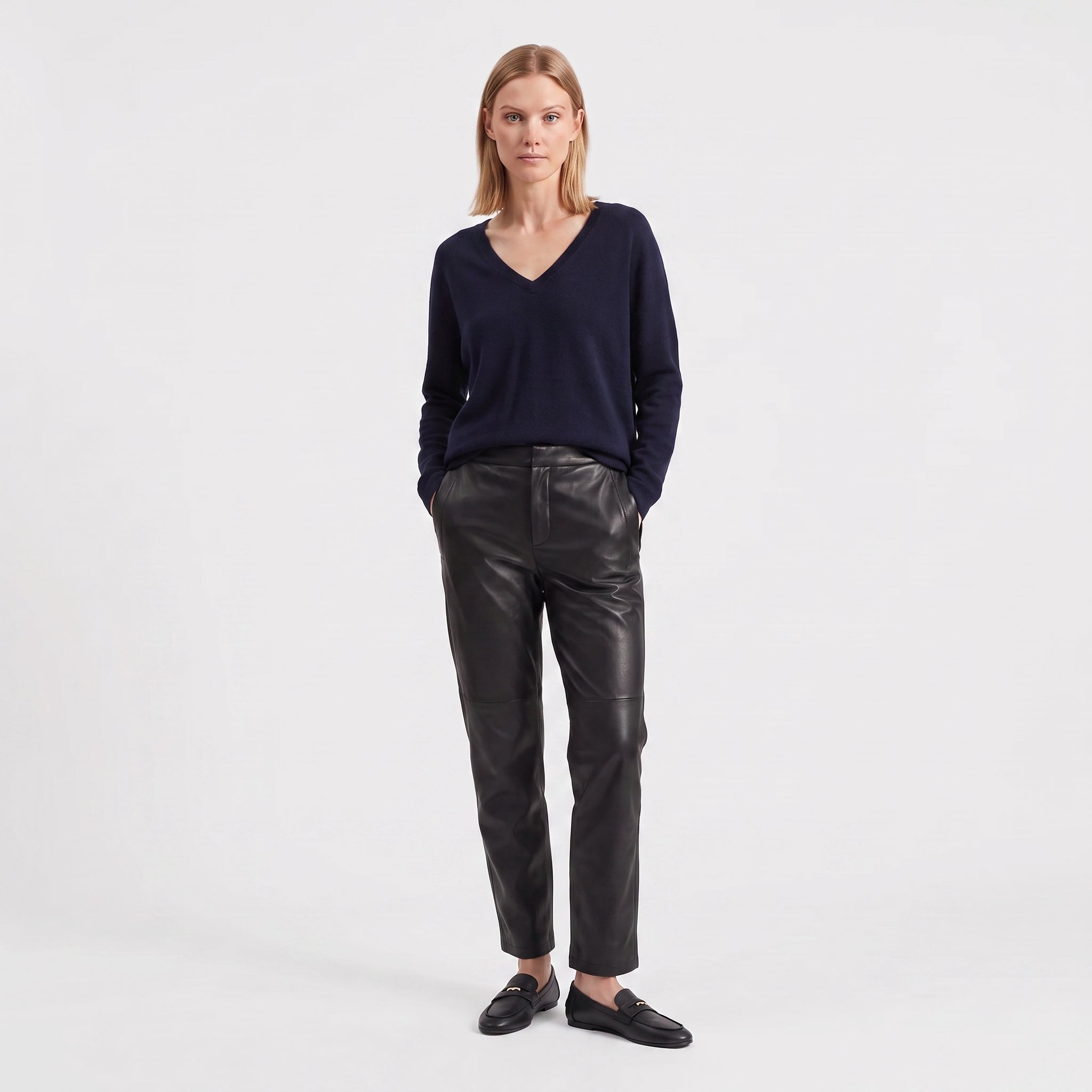 Pull coupe oversize col en V manches longues GABY, ARTLOVE