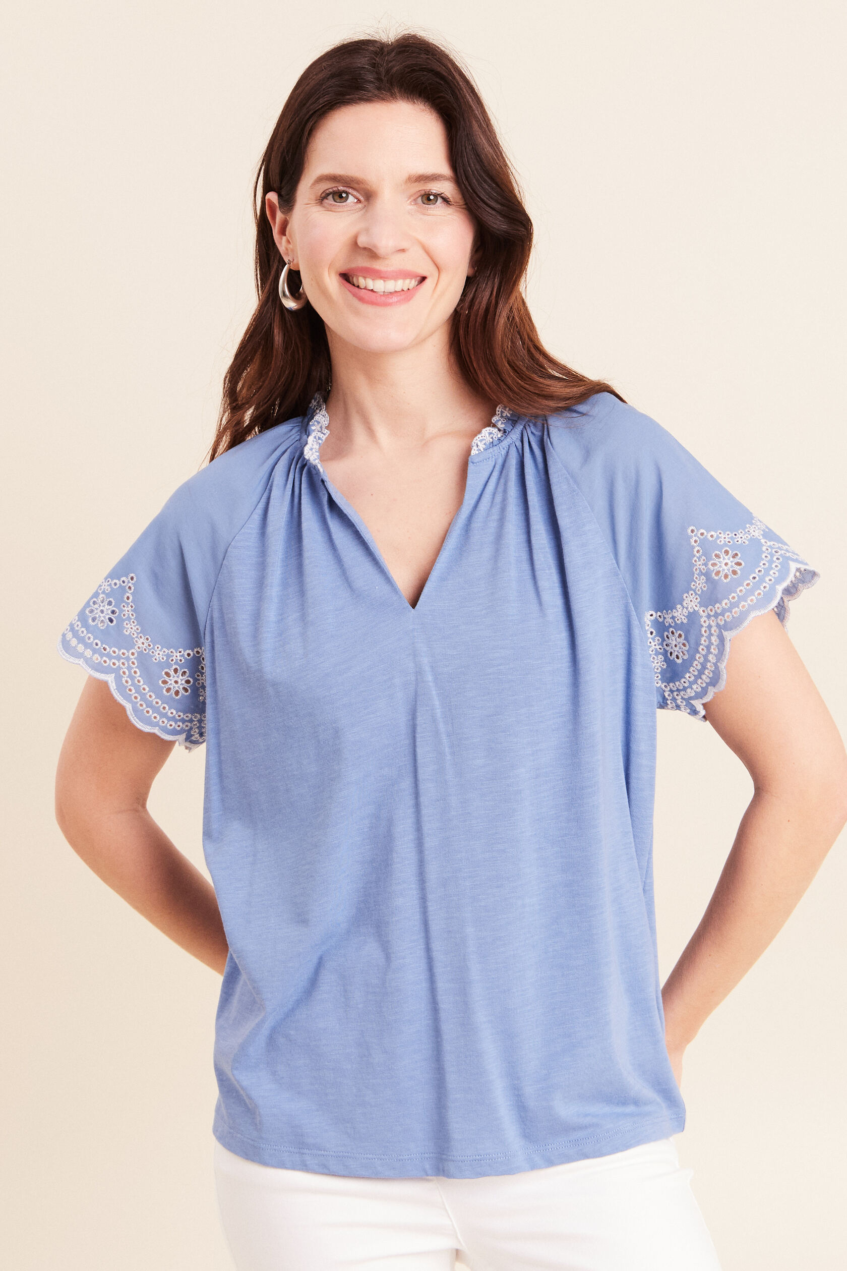 Blouse col tunisien manches courtes, BREAL