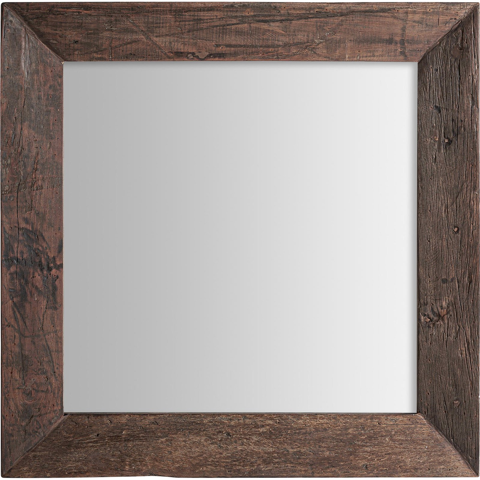 Miroir carré en bois de pin, Style rustique, RECOLLECTION