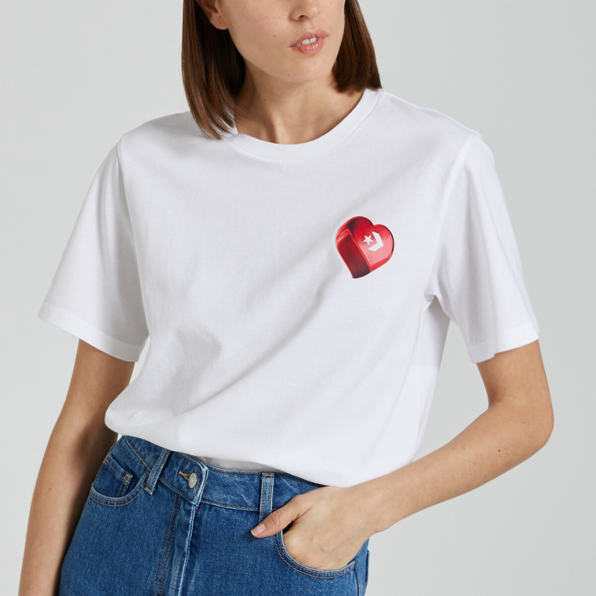 Image of Bemy2K Logo Print T-Shirt in Cotton