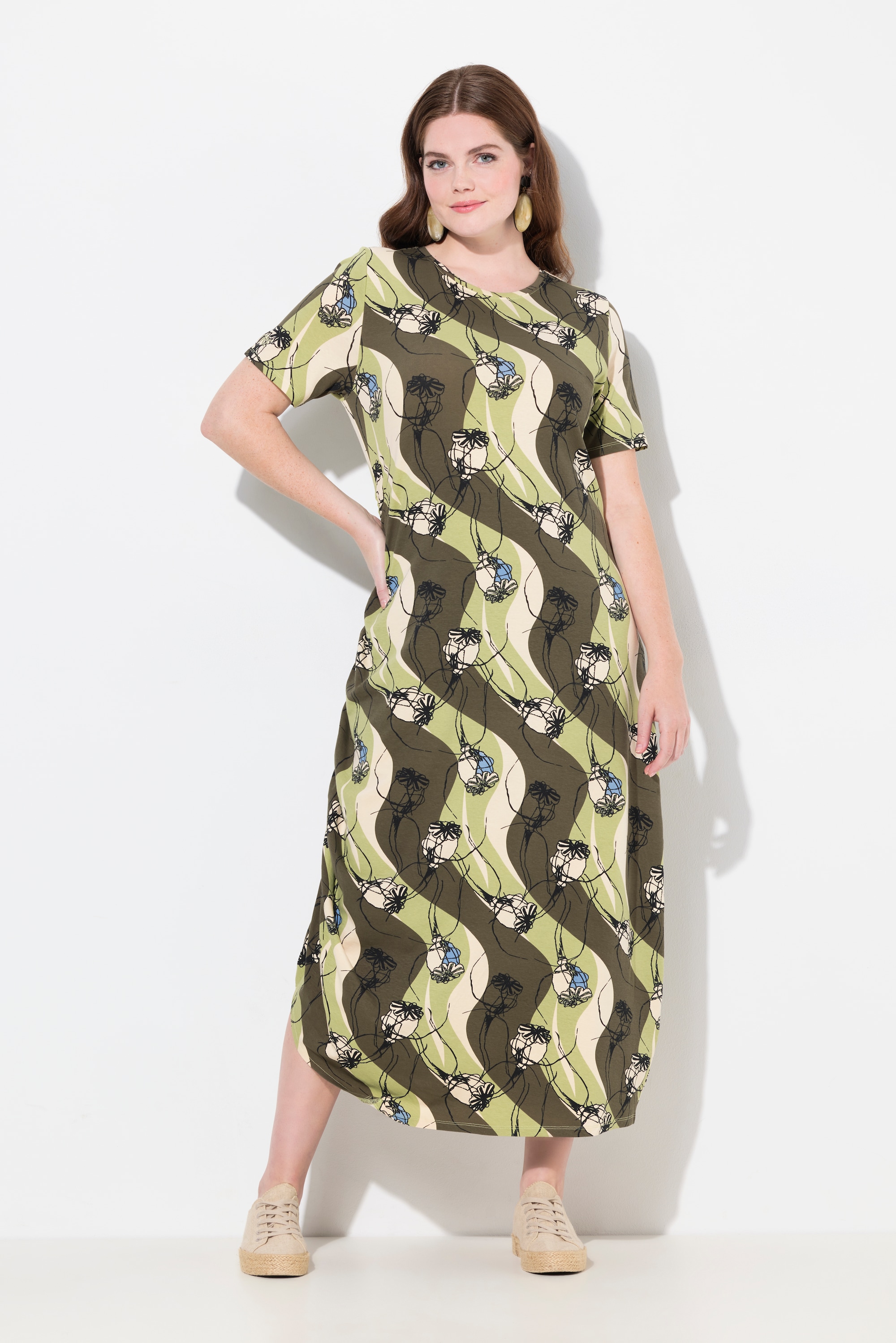 Robe Longue En Jersey, Encolure Ronde, ULLA POPKEN
