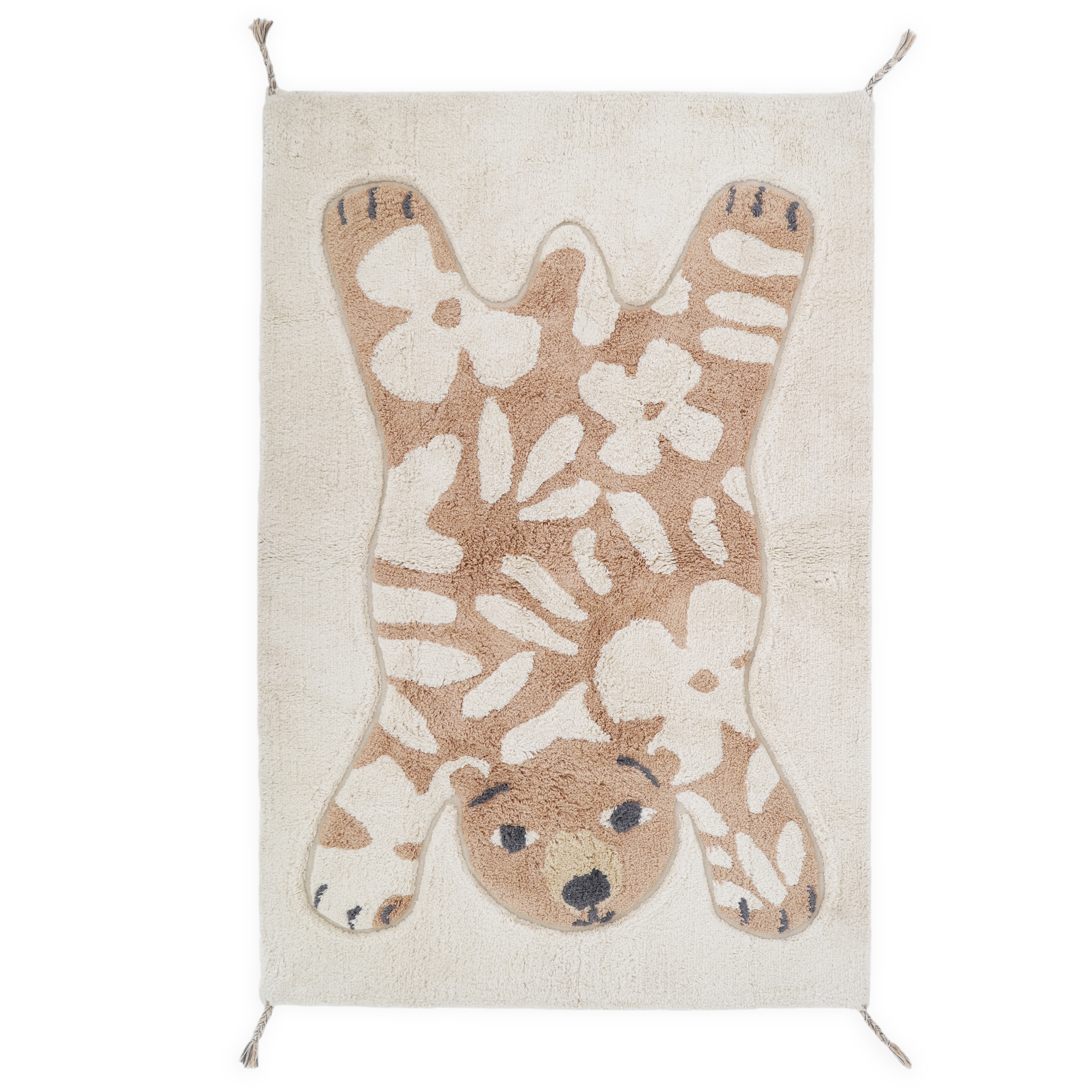 Tapis enfant coton lavable FLOWERBEAR, NATTIOT