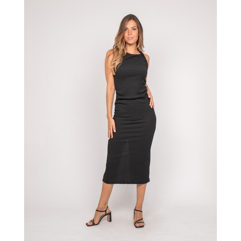 Robe Longue Sans Manches Texturée Izak, DONA LISA