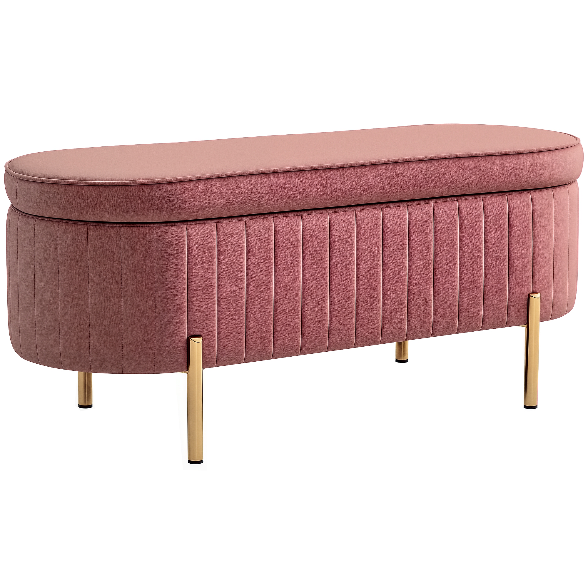 Pouf de rangement Tissu effet velours (100 %, HOMCOM