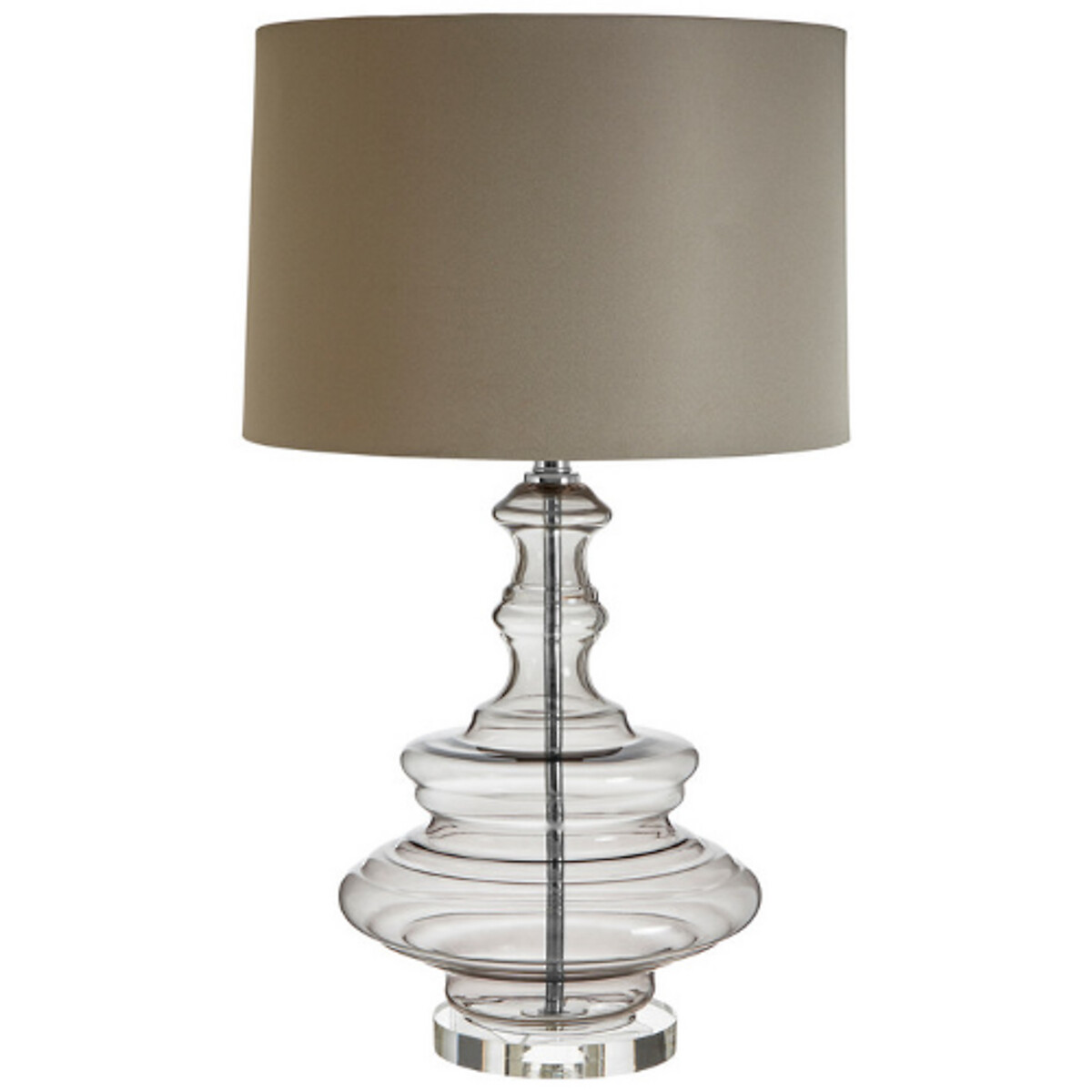 Natural Shade Table Lamp Beige, Round Glass Table Lamp Uk