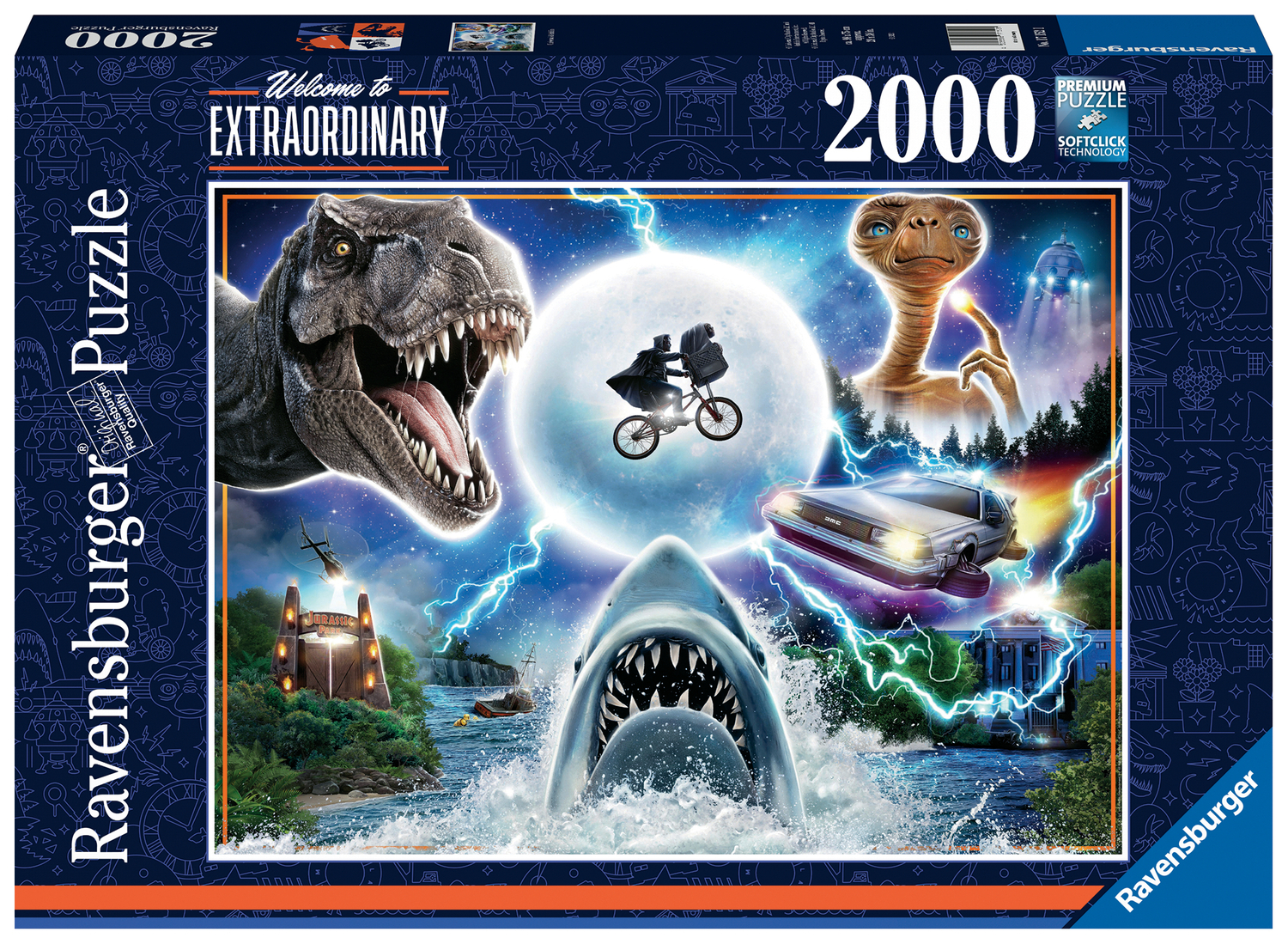 Puzzle 2000 pièces - Les films cultes d'Universal, RAVENSBURGER