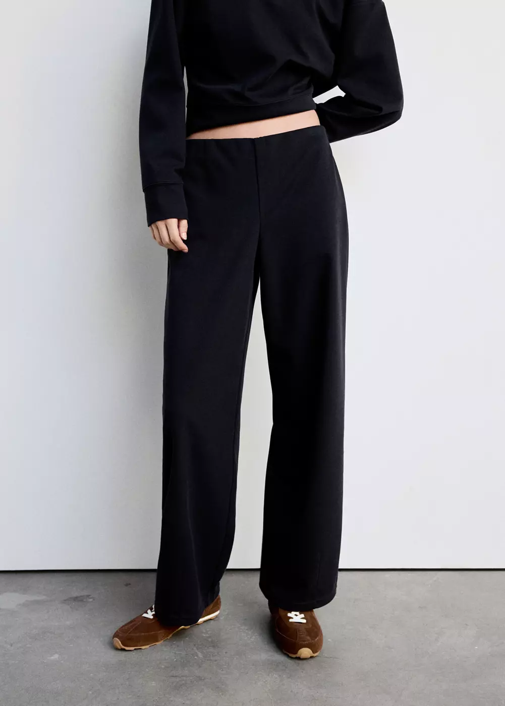 Pantalon droit taille normale, MANGO