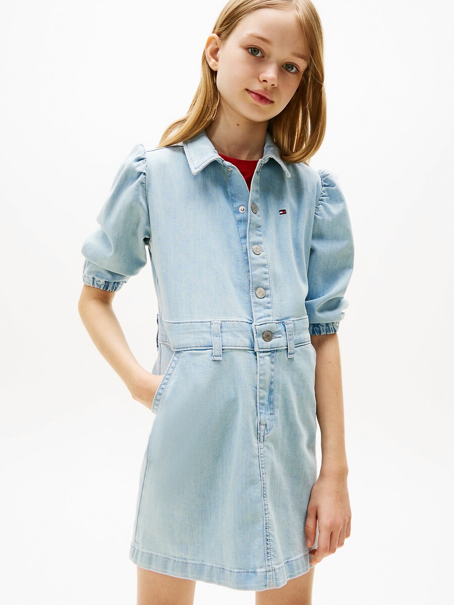 Abito in denim maniche al gomito, TOMMY HILFIGER