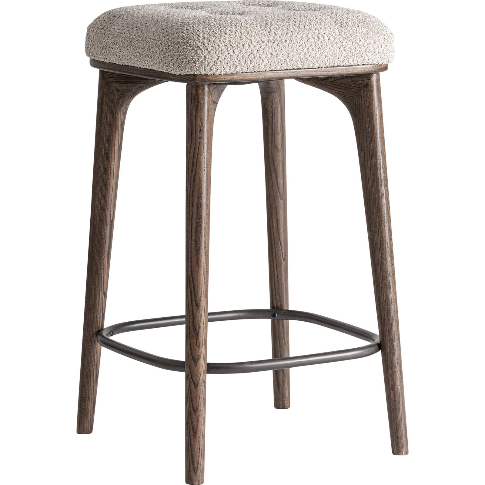 Tabouret haut en bois et métal, RECOLLECTION