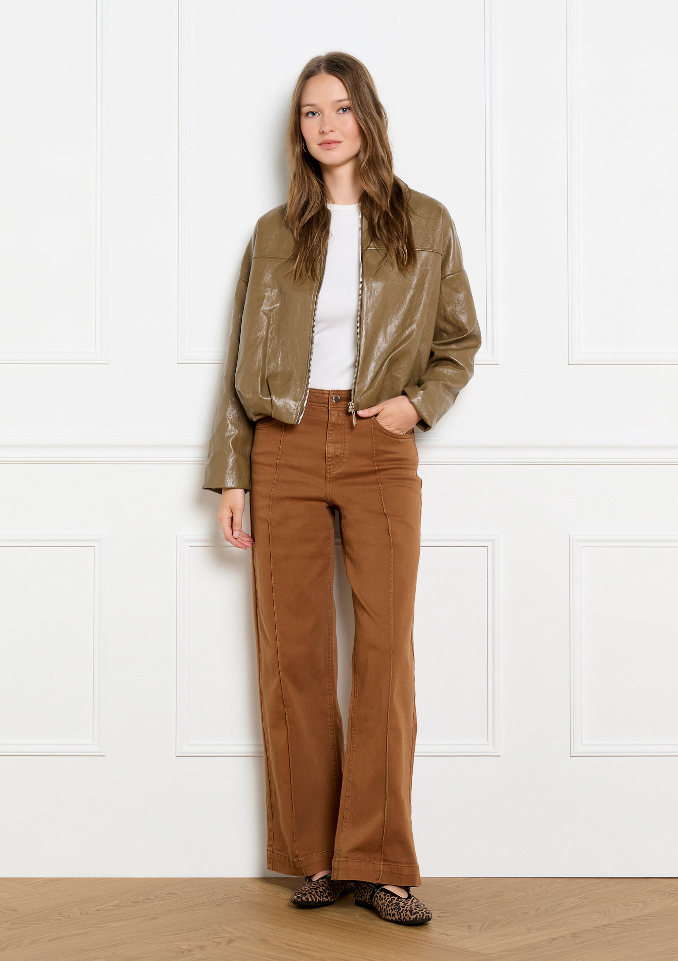 Pantalon large taille haute, LOLALIZA