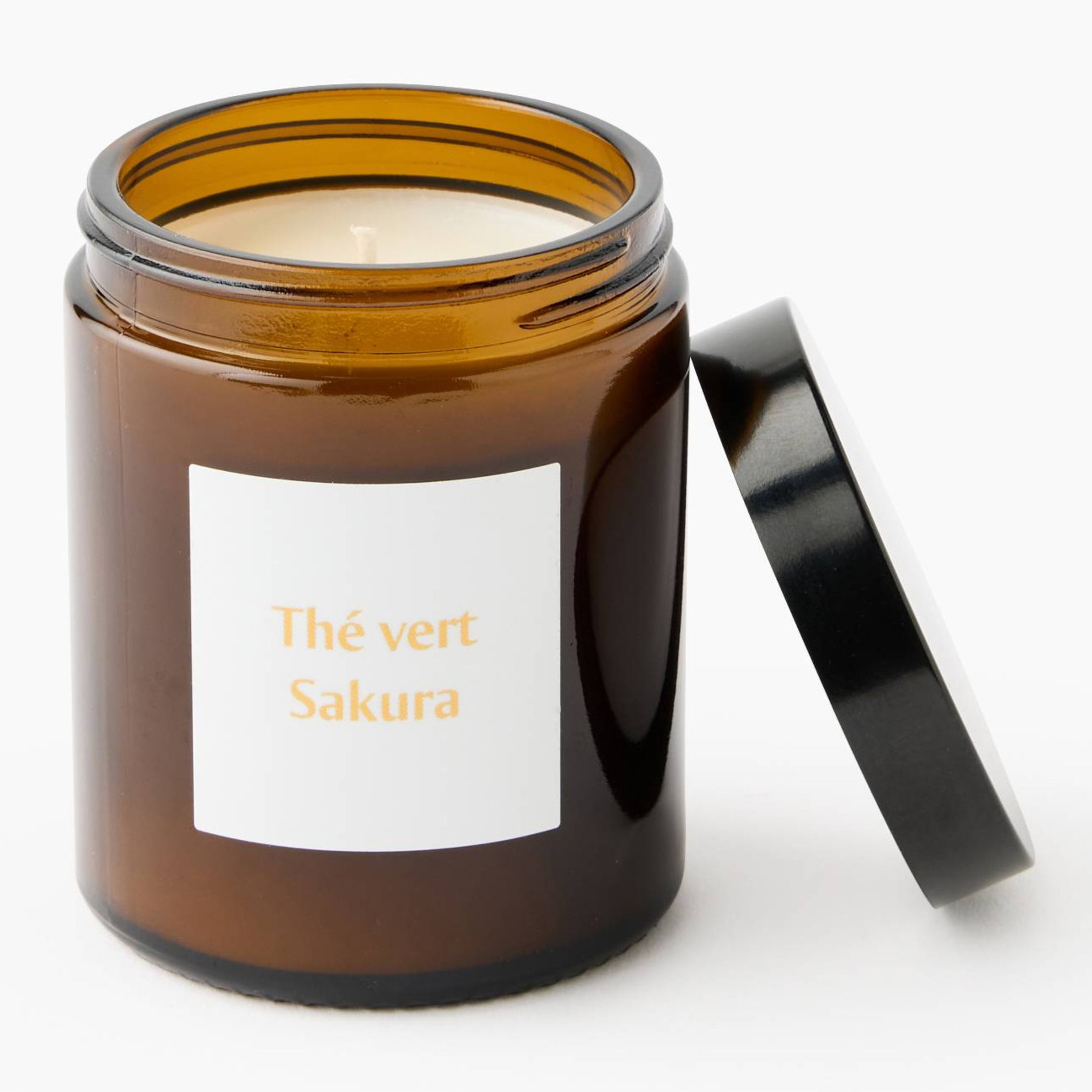 Bougie pommadier, parfum thé vert sakura, 180gr, MONOPRIX