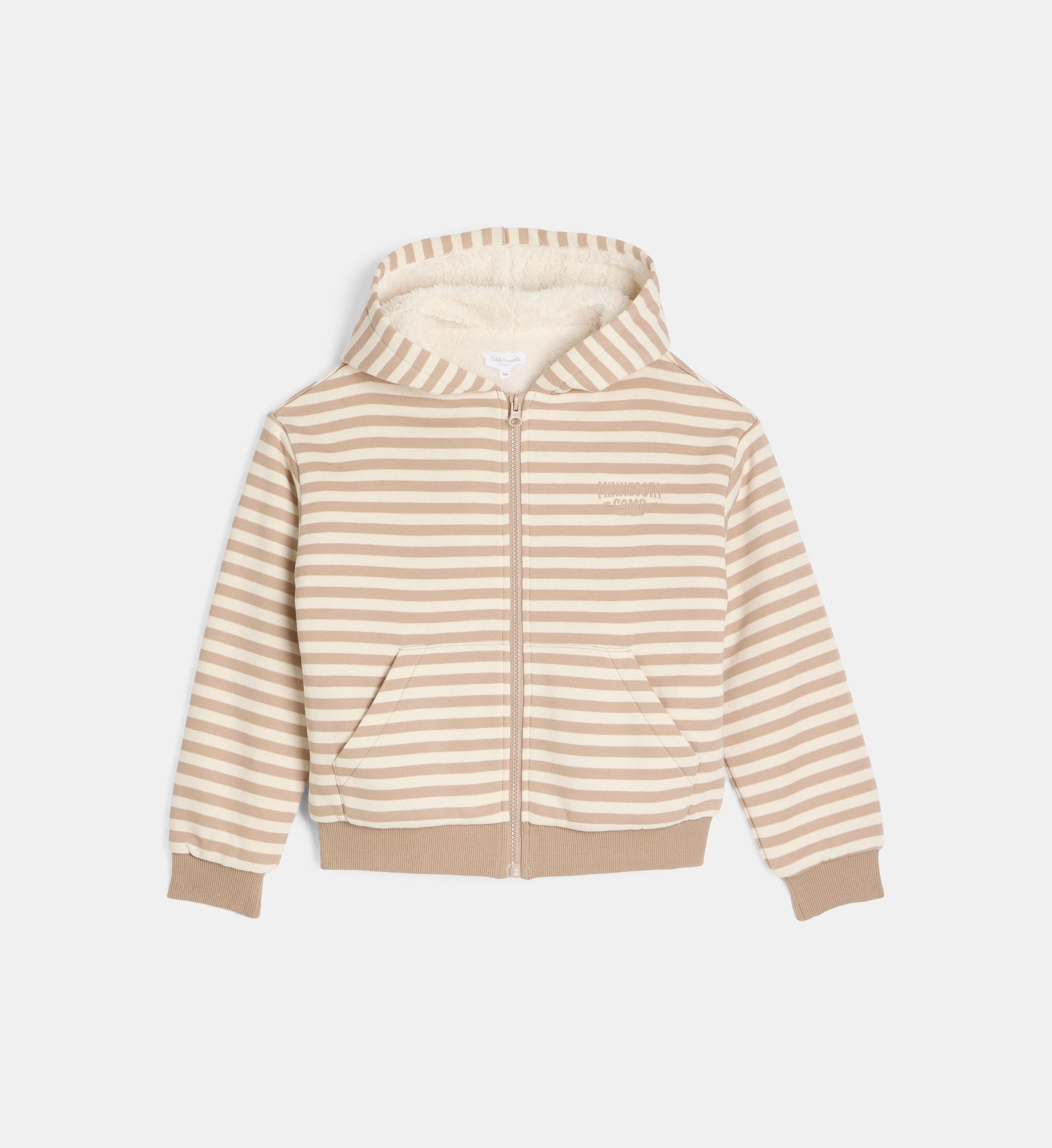 Gilet à capuche zippé vonic kids fourrée, CADET ROUSSELLE