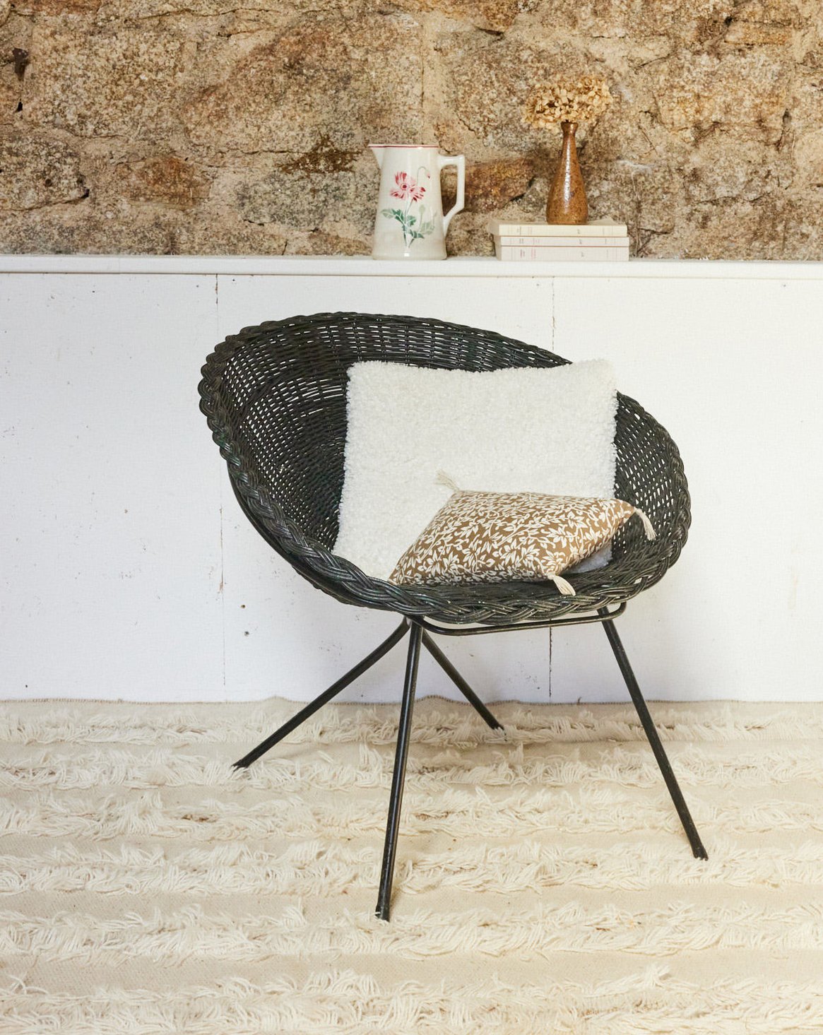 Fauteuil en osier Jakob N°1287 - Bon état, DEBONGOUT