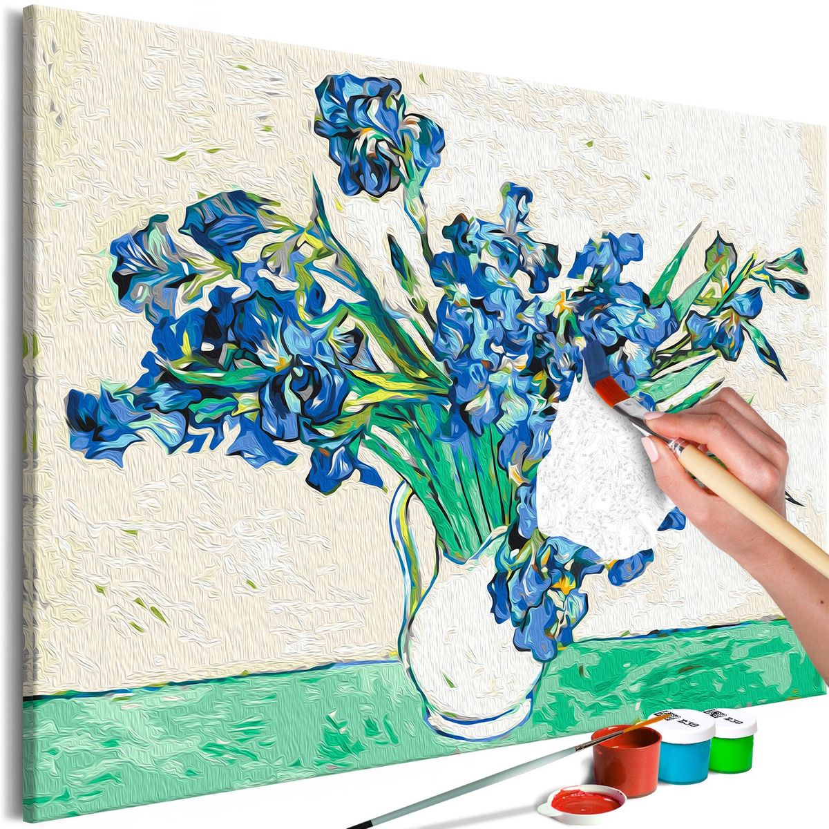 Tableau à peindre soi-même van gogh's irises Couleur vert et bleu Artgeist