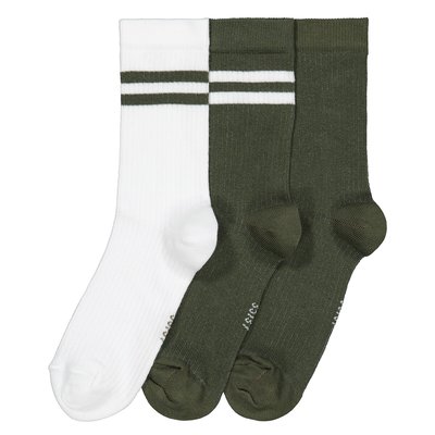 Pack of 3 Pairs of Crew Socks in Cotton Mix LA REDOUTE COLLECTIONS