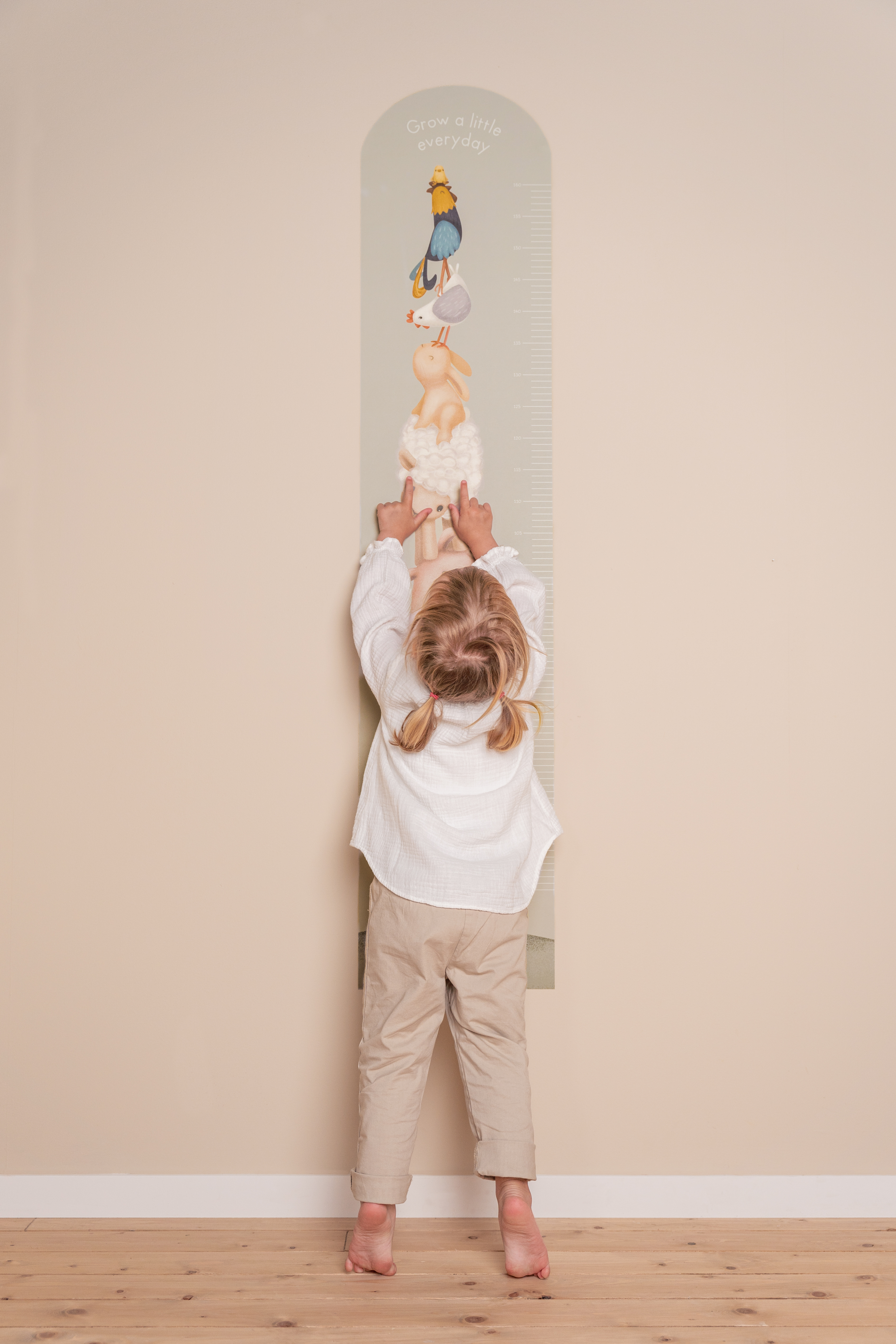 Toise murale autocollante pour enfant Animaux de la ferme, LITTLE DUTCH
