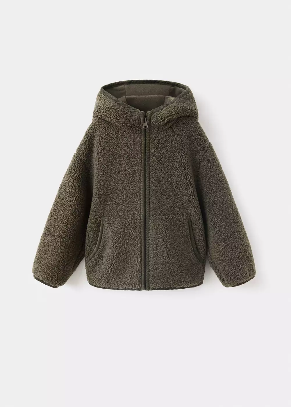 Veste effet mouton à capuche, MANGO BABY