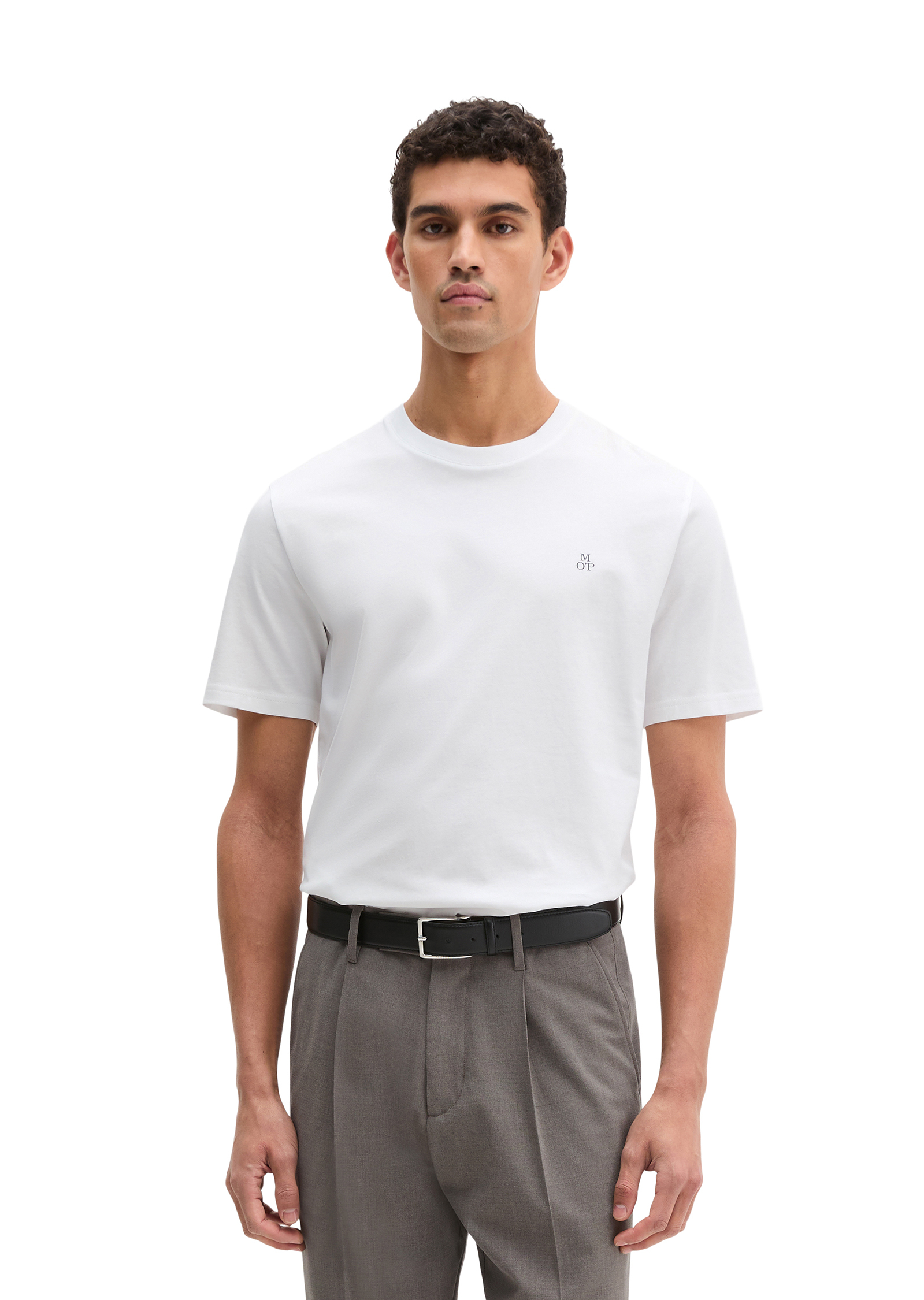 Lot de trois t-shirts col rond regular en pur coton bio, MARC O'POLO
