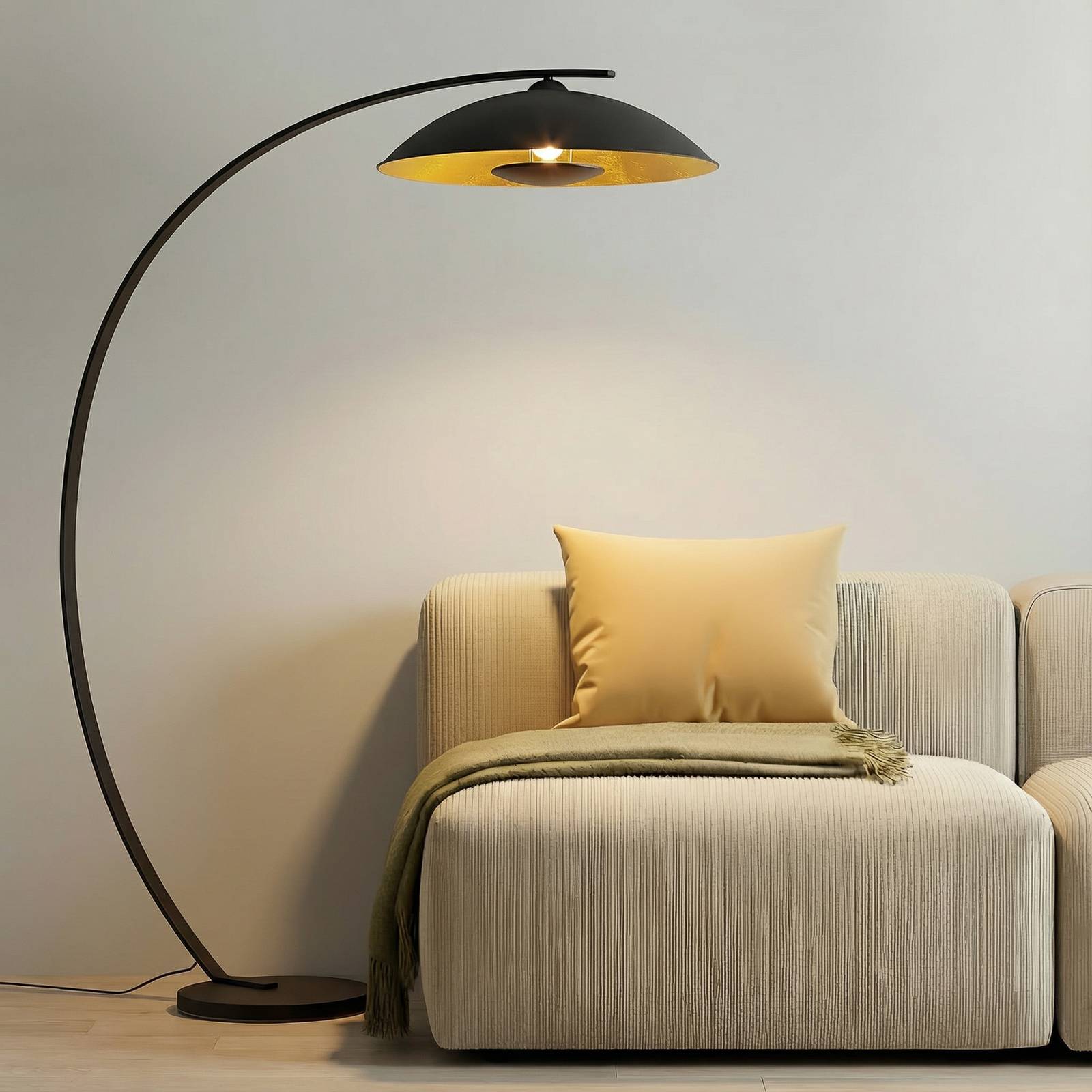 Lampadaire en métal moderne, Emilienne, LINDBY