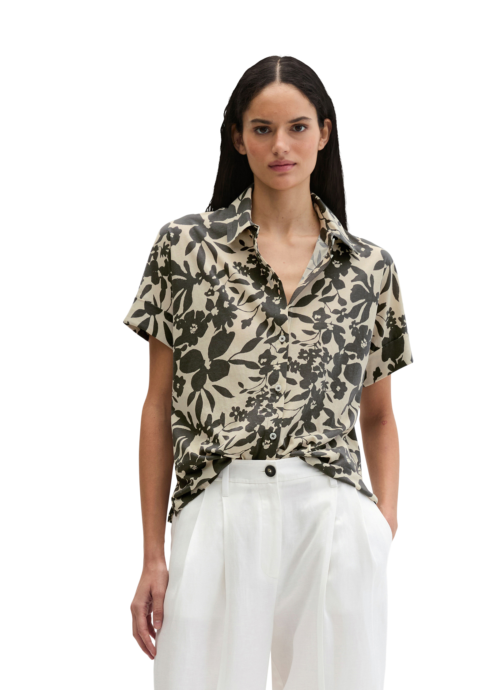 Blouse en jersey regular en single jersey léger, MARC O'POLO