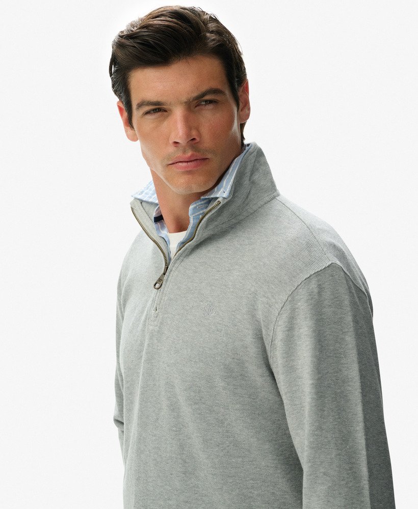 Pull côtelé à demi-zip, SUPERDRY