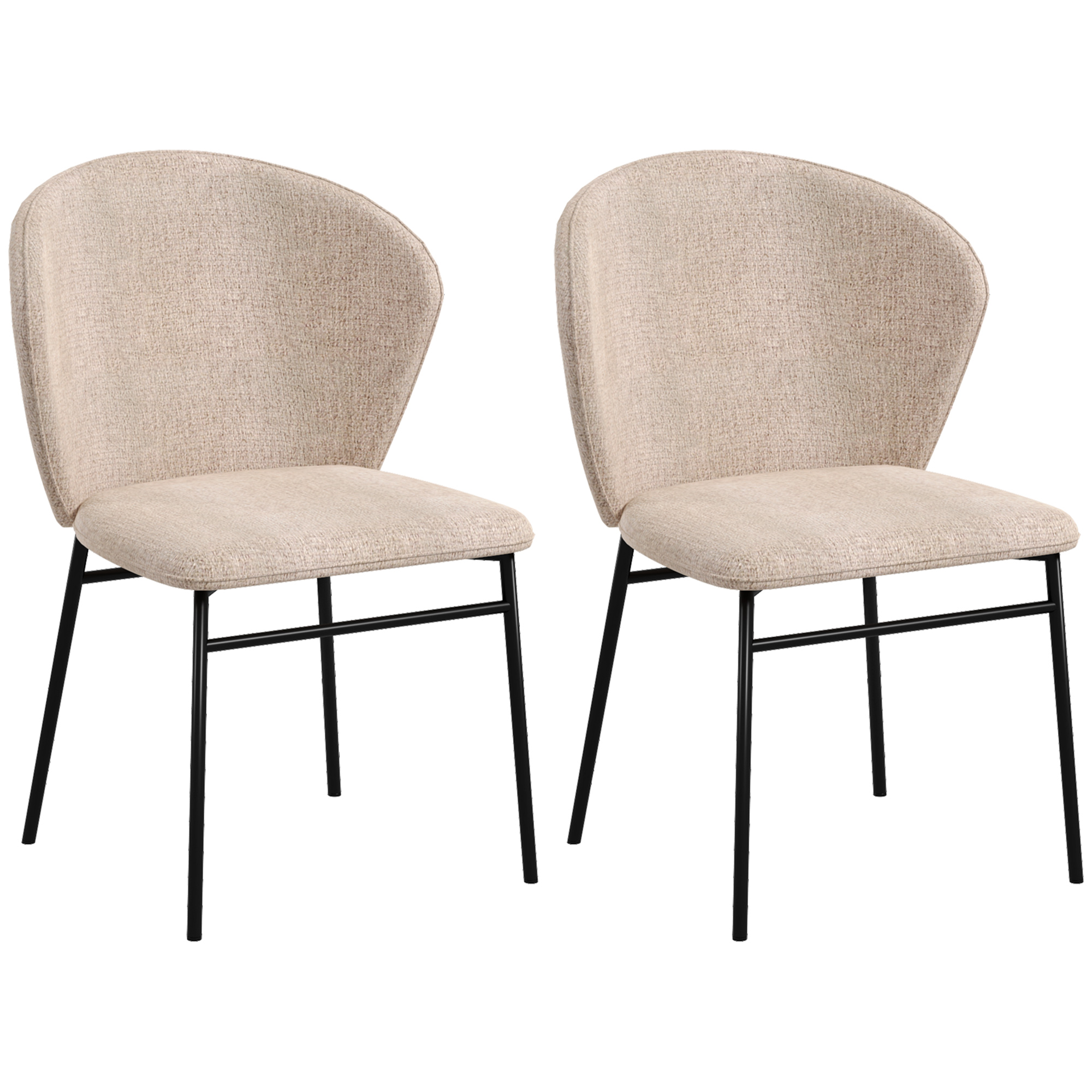 Chaise de salle à manger Lin (100% polyester), HOMCOM