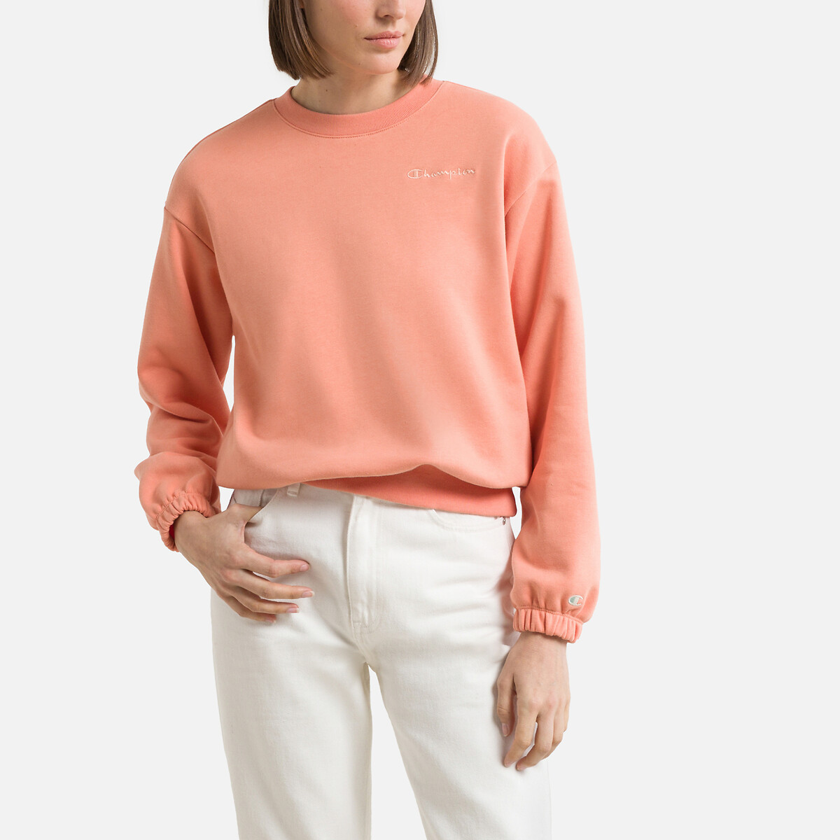 Champion peach best sale crewneck sweatshirt