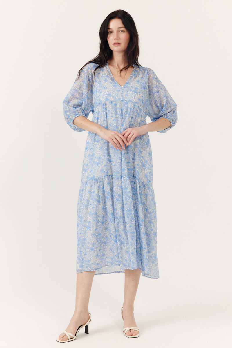 Robe midi imprimée à l’allure bohème Olena, ARTLOVE