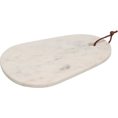 Planche à découper ovale en marbre blanc 21x31x1cm WADIGA