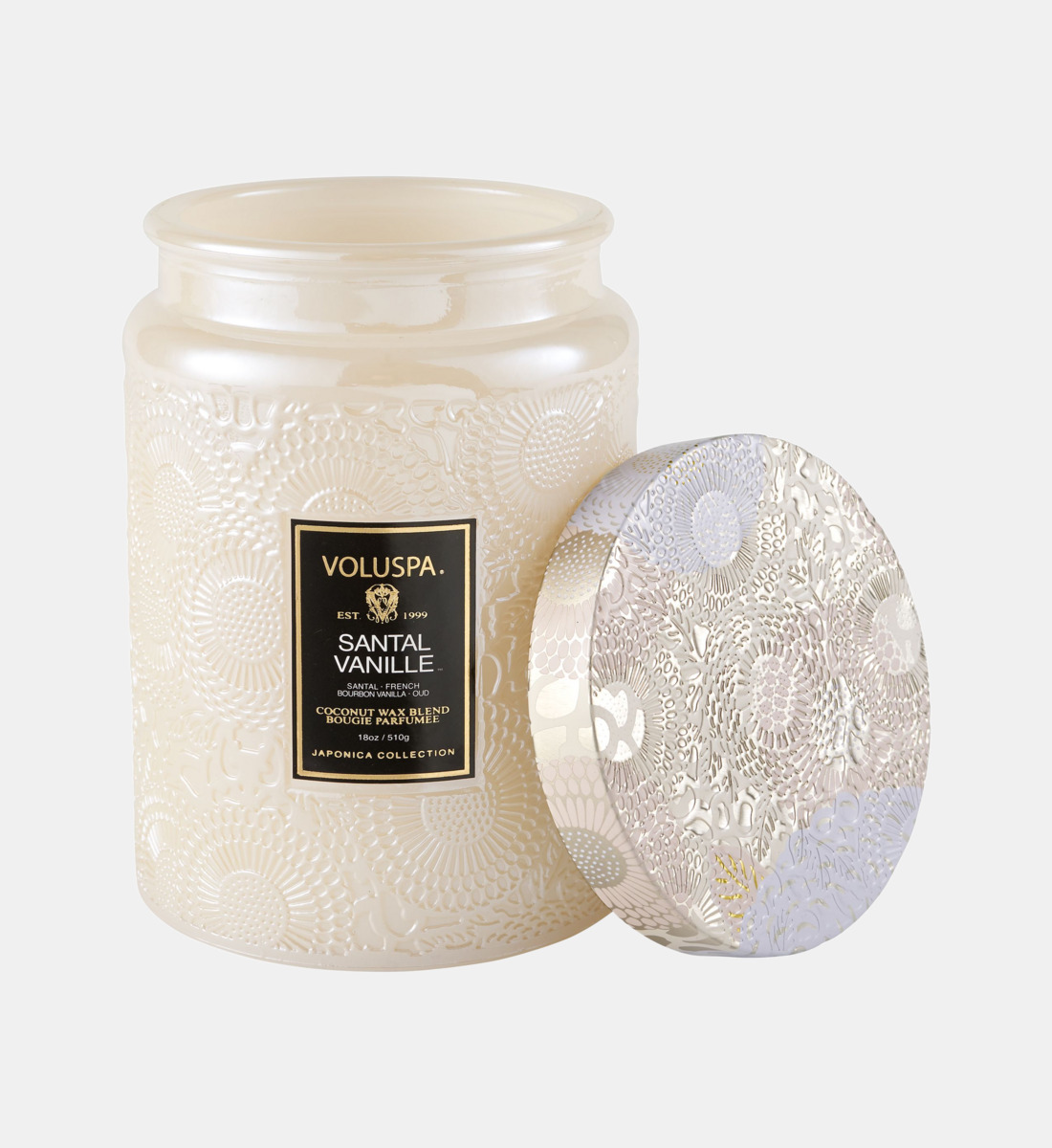 Bougie parfumée santal vanille 510 g, VOLUSPA