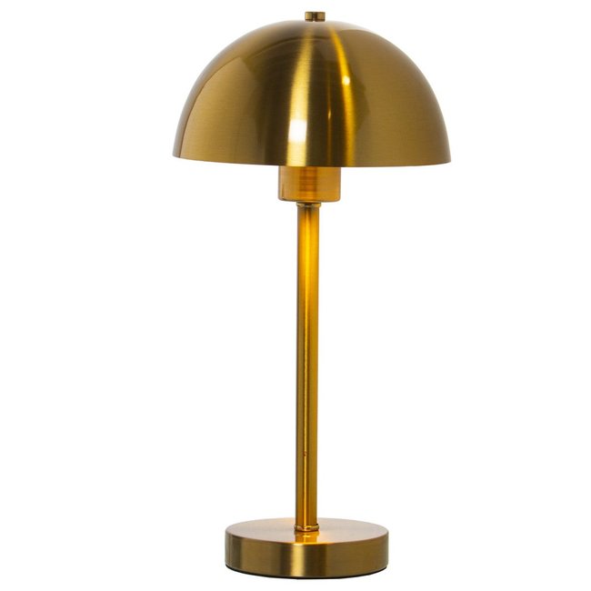 Lampe à poser champignon en métal doré - 20x20x40cm Couleur doré <span itemprop=