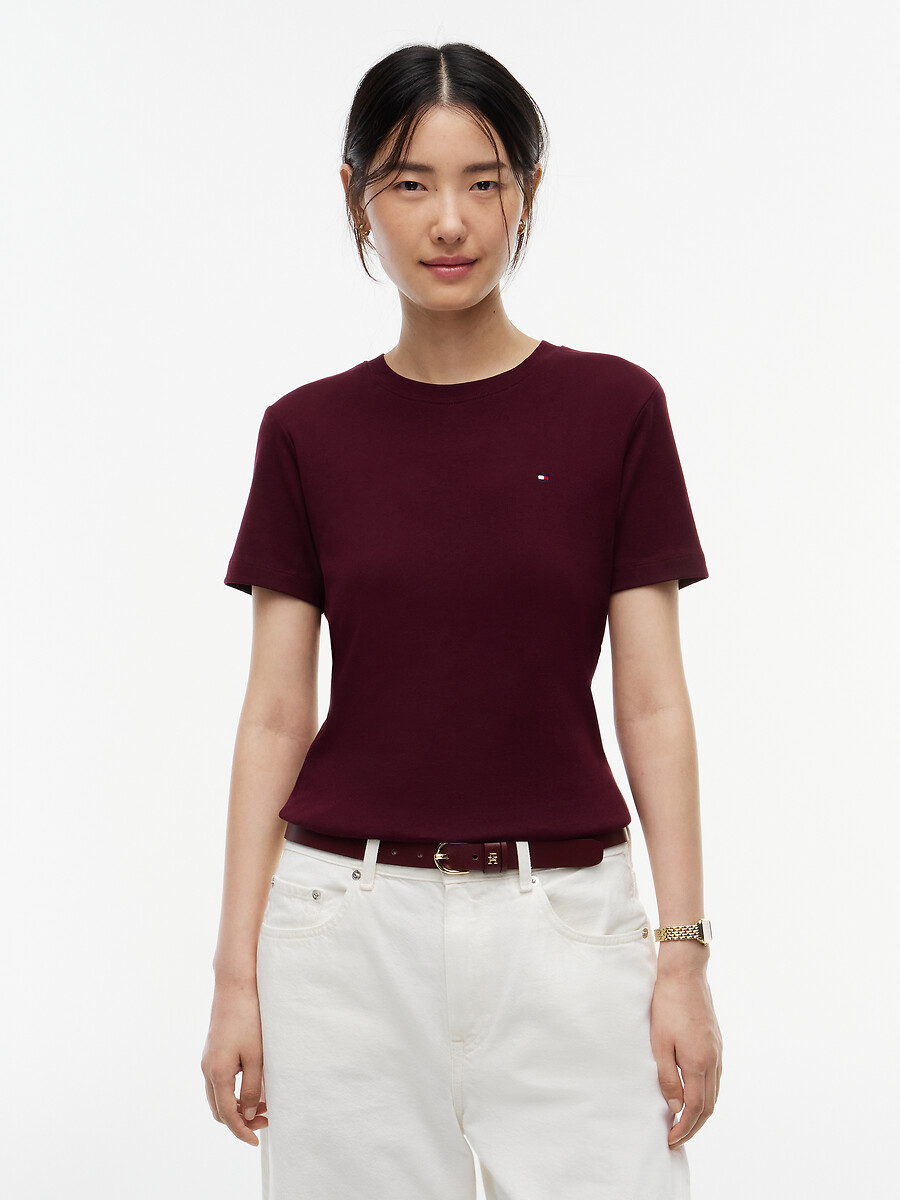T-shirt col rond manches courtes, TOMMY HILFIGER