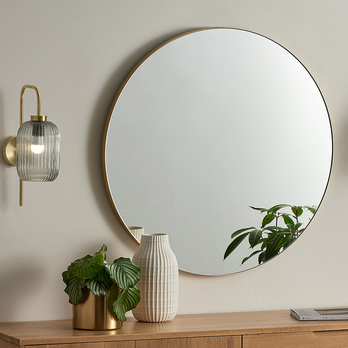 MADE.COM Briz Ribbed Glass Wall Light, MADE
