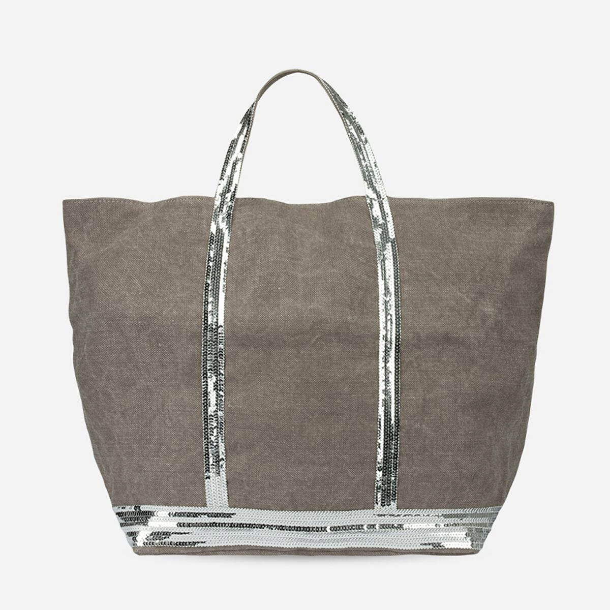 Linen xl tote bag with sequin trim Vanessa Bruno | La Redoute
