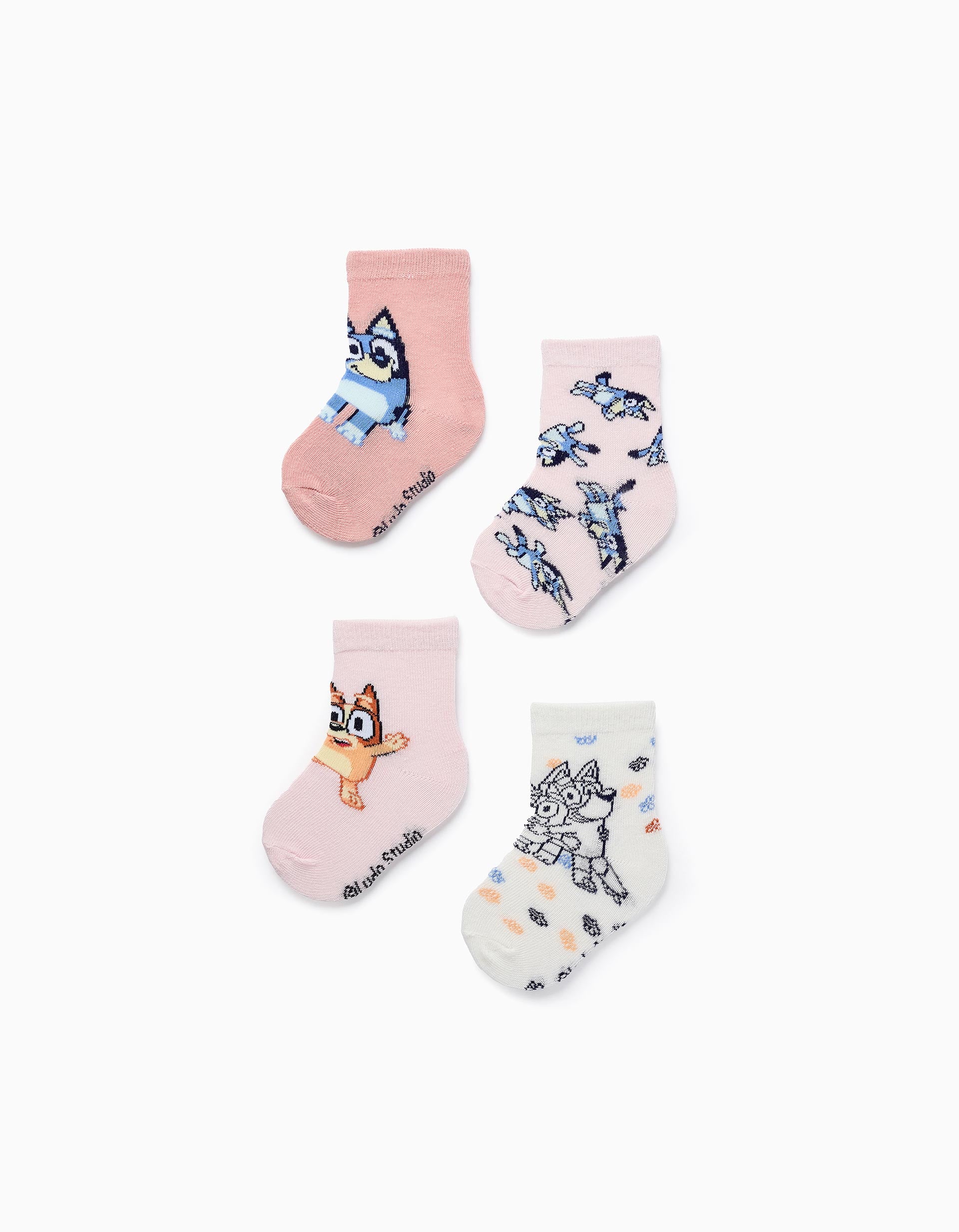 Chaussettes Bluey Enfant - Lot De 3 Paires - Personnages Bluey Et Bingo - Taille 16-40 EU
