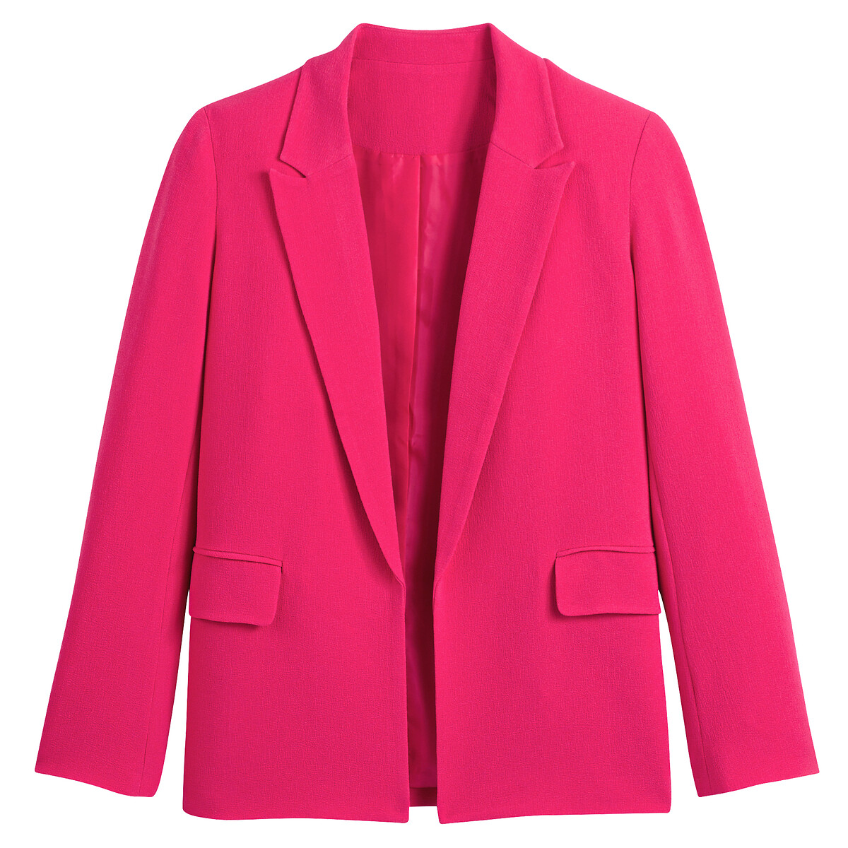 Loose fit buttonless blazer in crepe, LA REDOUTE COLLECTIONS