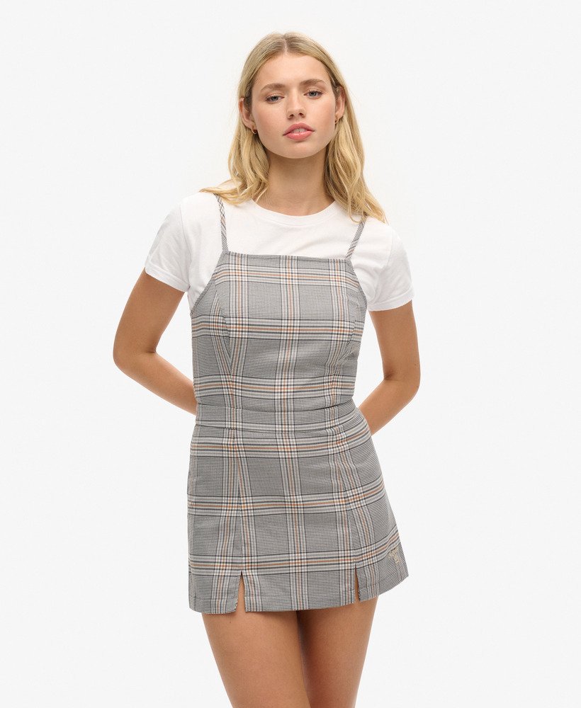 Robe courte caraco Vintage à carreaux, SUPERDRY
