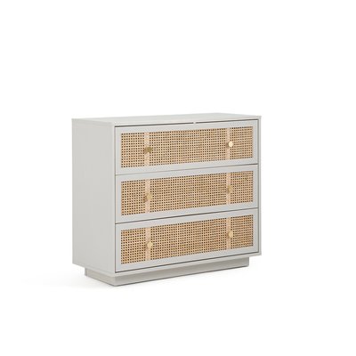 Paola Pine & Rattan Chest of 3 Drawers LA REDOUTE INTERIEURS