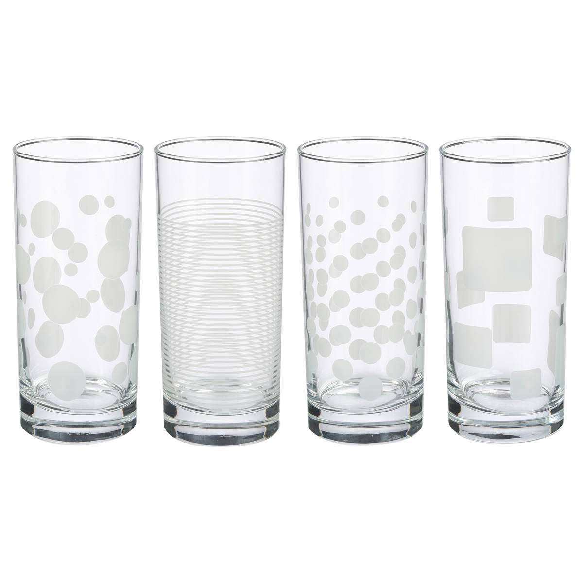 Lot de 4 verres en verre TONI'EAU, SECRET DE GOURMET