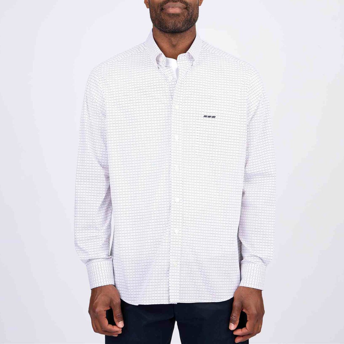 Chemise à micro motifs, MISE AU GREEN