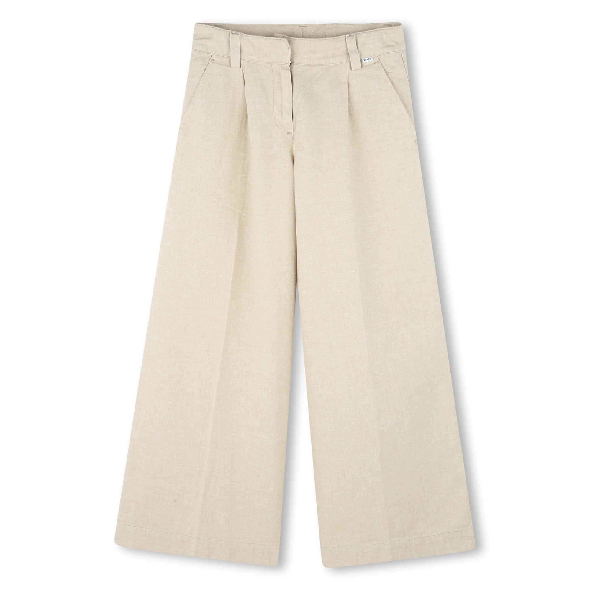 Pantalon en lin et coton, BOSS KIDSWEAR