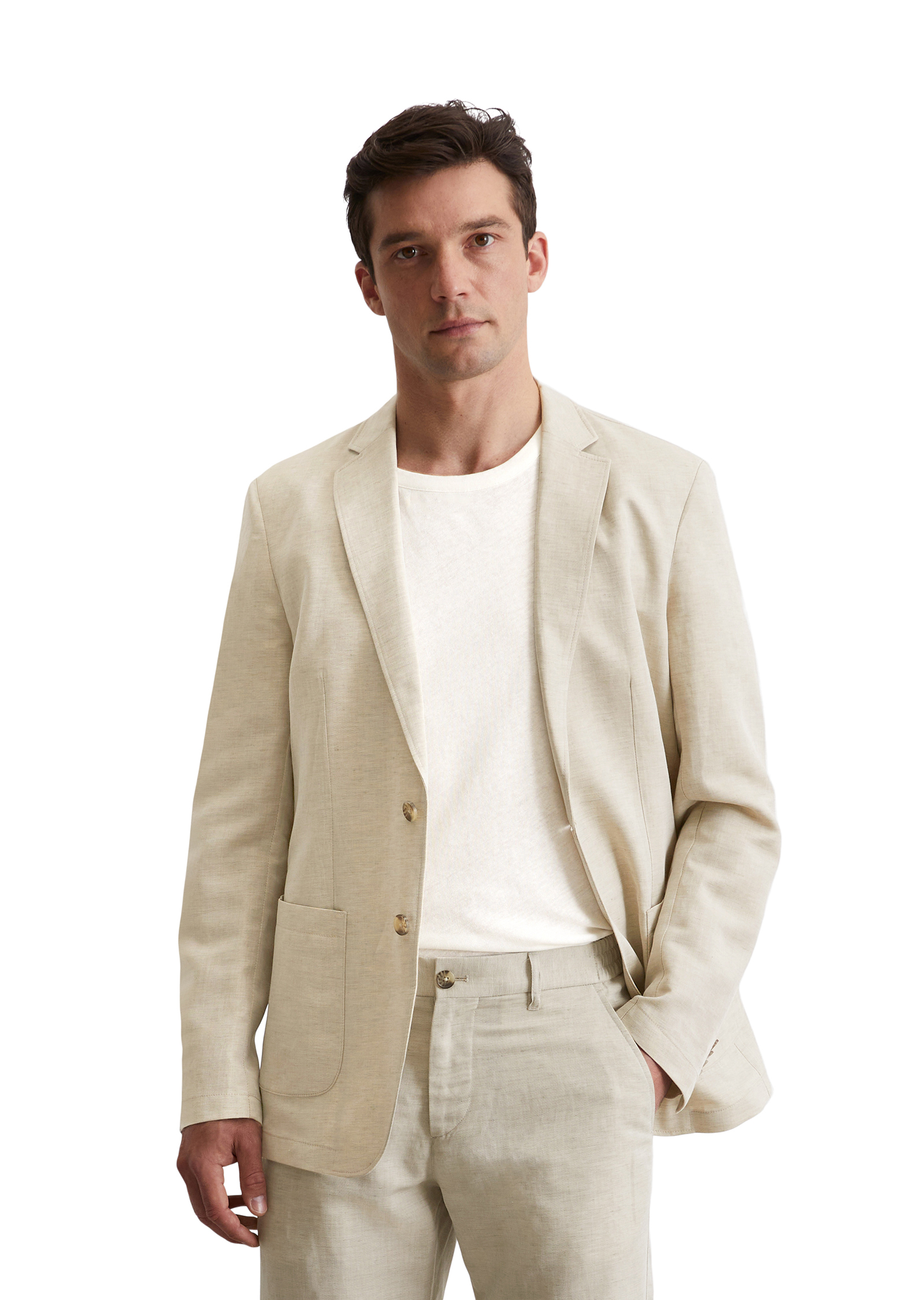 Veste shaped en mélange de lin de haute qualité, MARC O'POLO