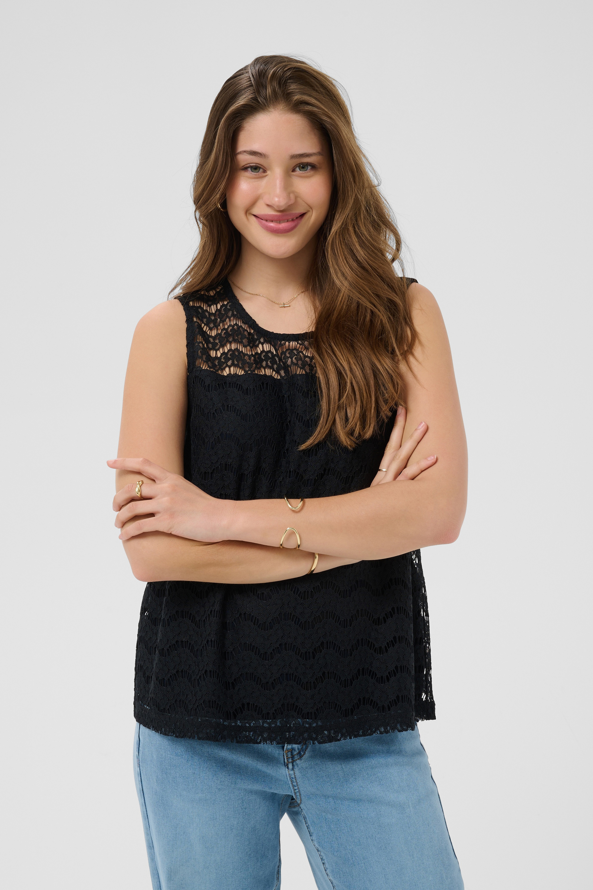Blouse sans manches, CREAM