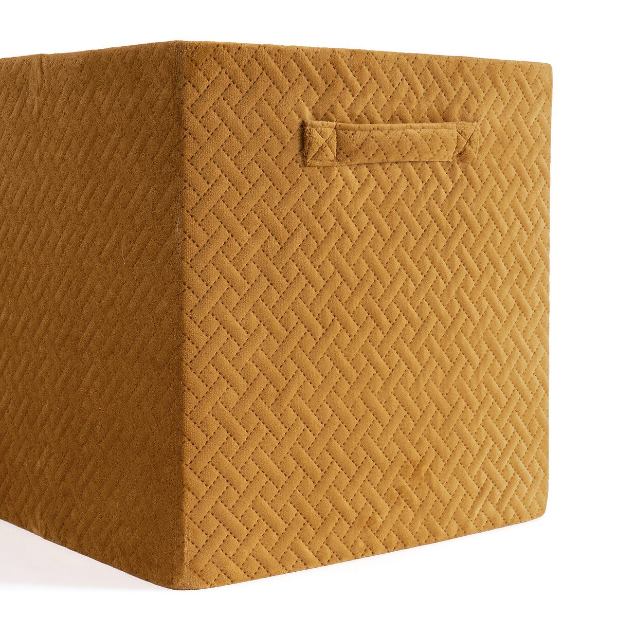 Product photograph of Gary Velvet Cube Storage Box from La Redoute UK.