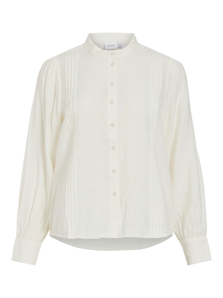 Camicia a maniche lunghe con collo alla coreana, VILA