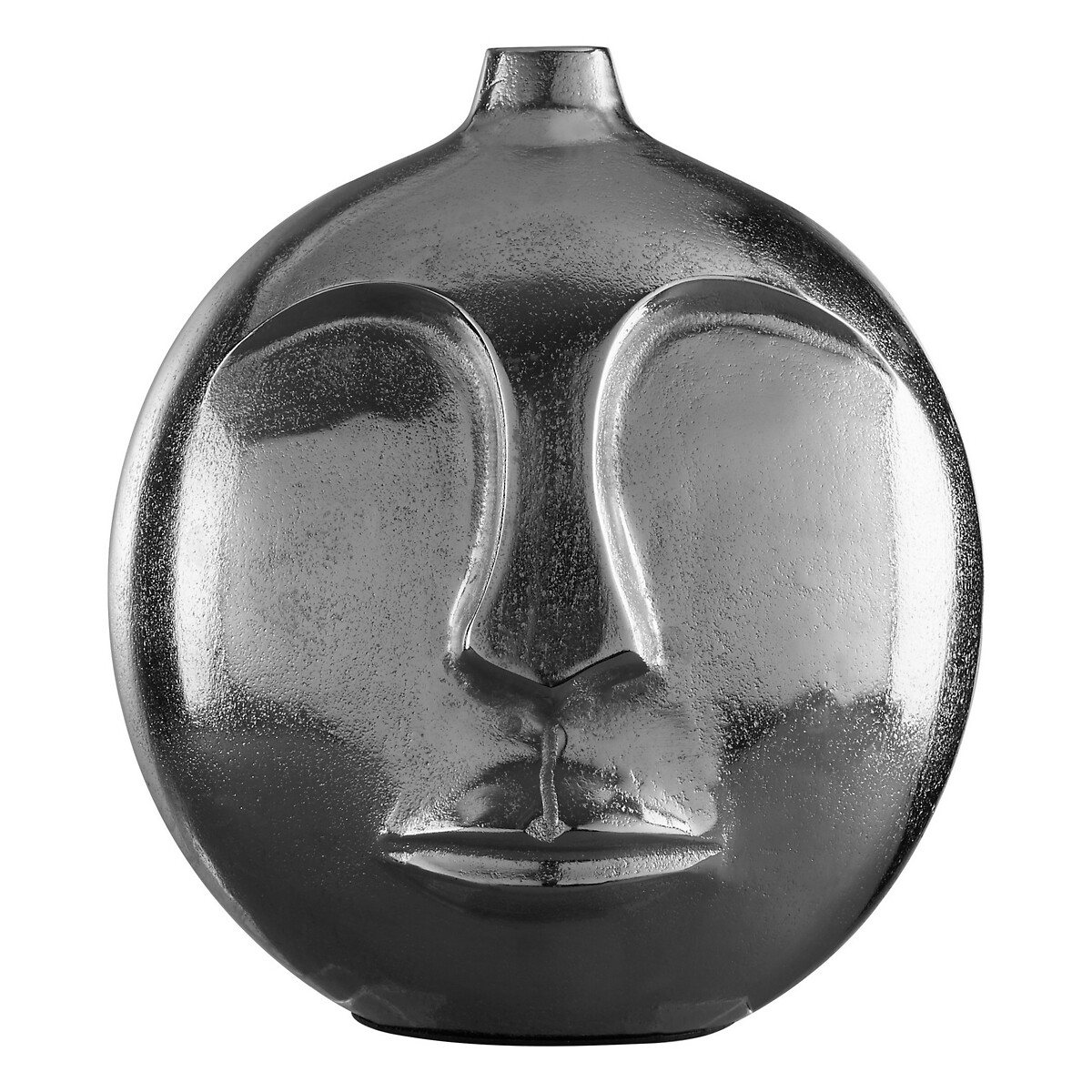 28cm Silver Round Face Vase, Silver Round Vase