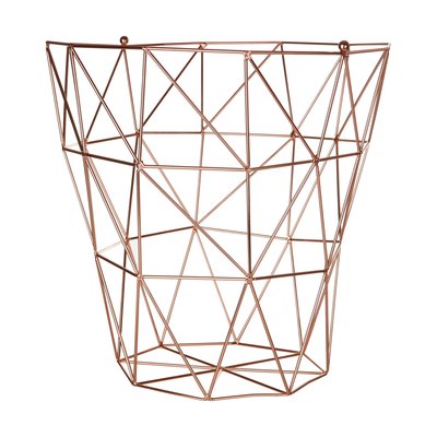 Copper Finish Storage Basket SO'HOME