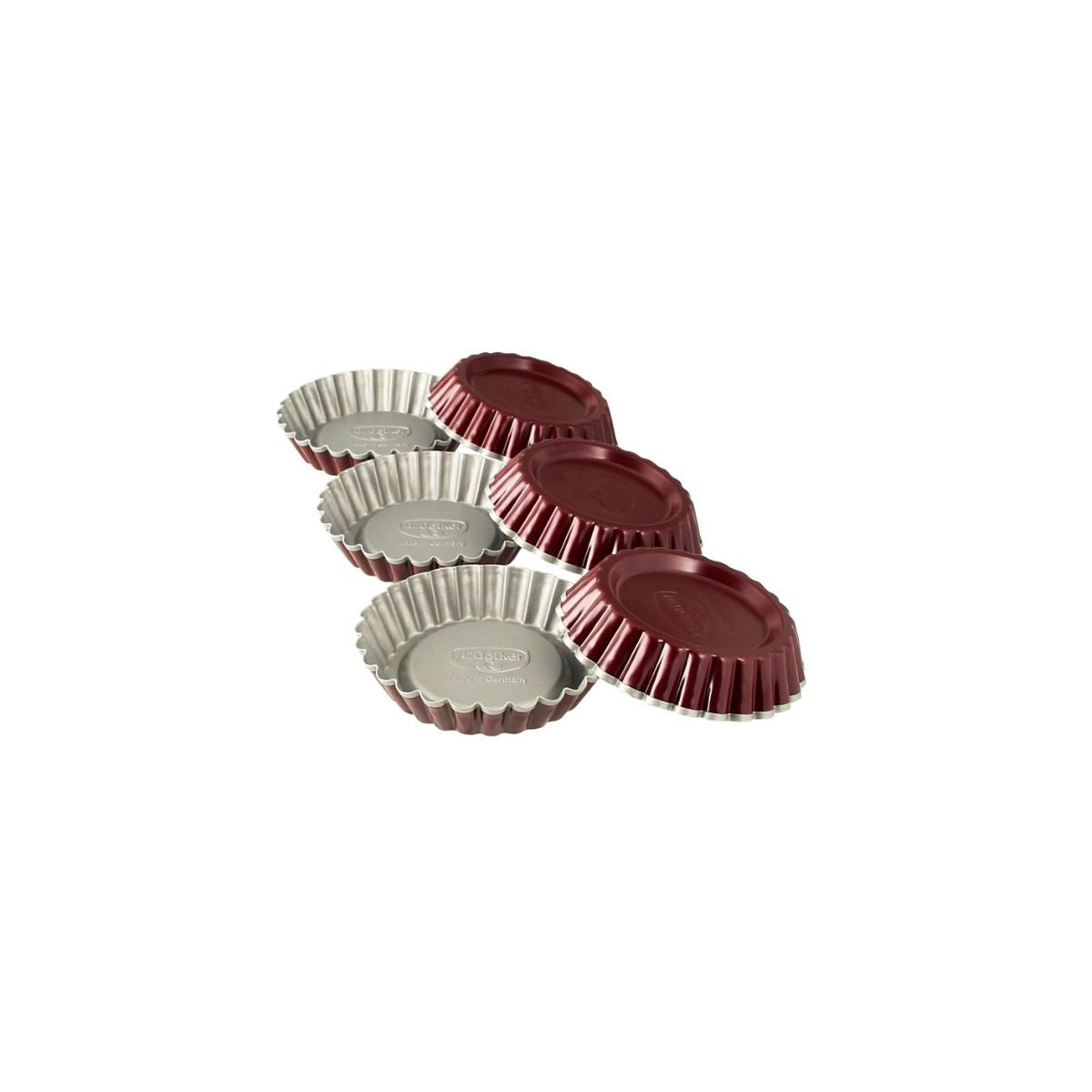 Lot de 6 moules à tartelettes BAKER EDITION, DR OETKER