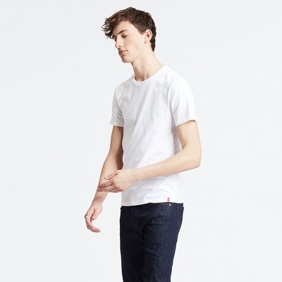 Pack of 2 Cotton Slim Fit T-Shirts with Crew-Neck LEVI'S
